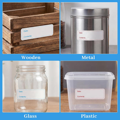 2 Rolls Removable Freezer Labels, 1 x 3 Inch Food Labels Stickers for Refrigerator and Freezer Food Labeling, Dating Containers, Bags and Jars