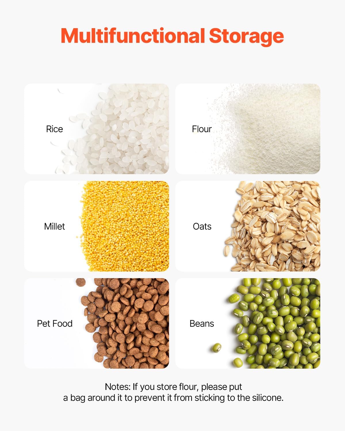 27 Gallon Food Storage Container, 500 Cup Commercial Ingredient Bin