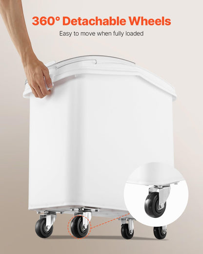27 Gallon Food Storage Container, 500 Cup Commercial Ingredient Bin