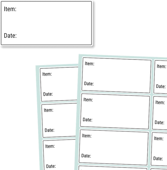200 Pieces, 2" x 1", Removable Food Labels for Freezer Storage | Date Stickers to Write On