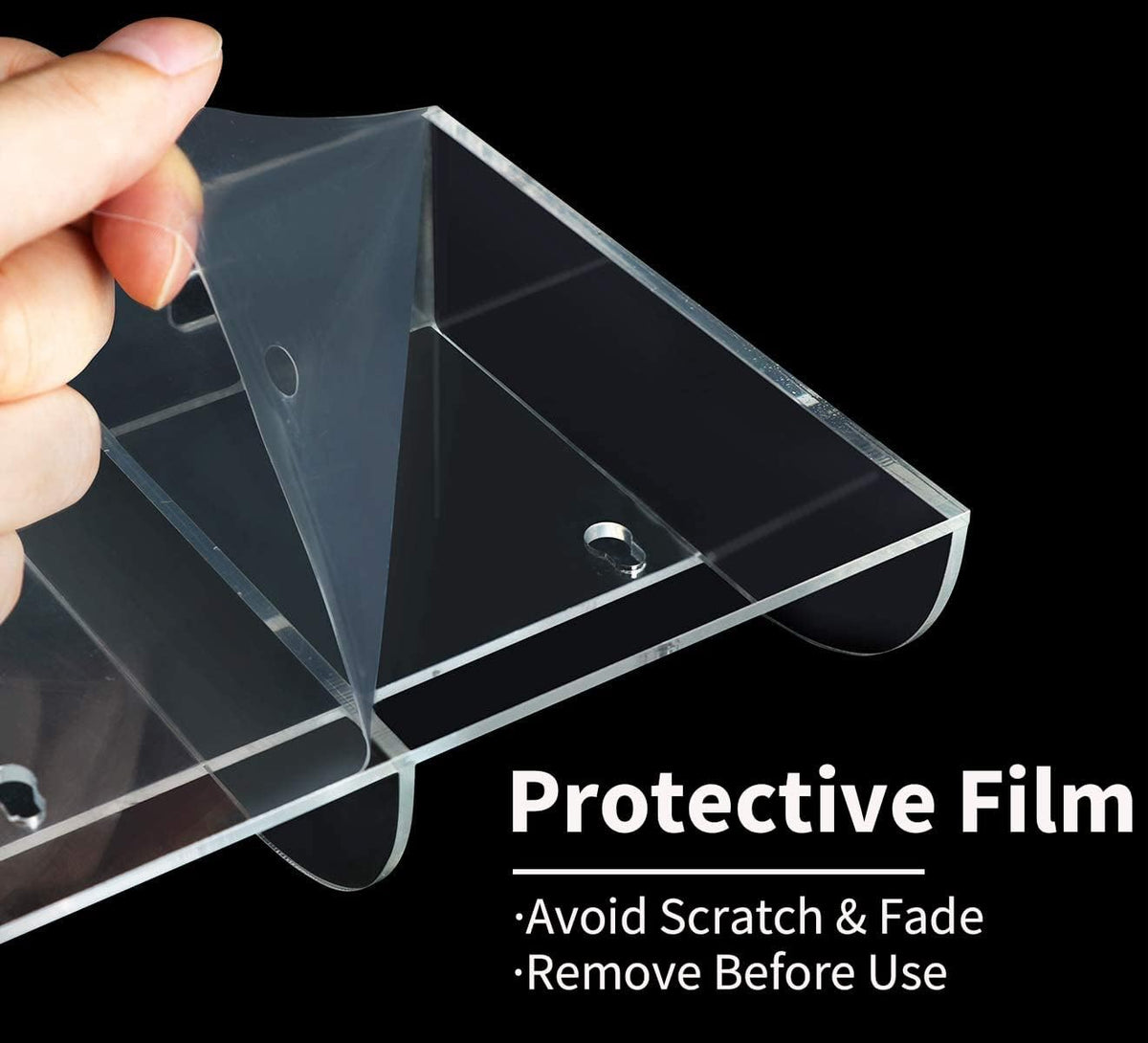 Large Acrylic 3-Slot Wall Mounted Smart Phone Charging Holder Station Clear Hanging TV Remote Controls Holder Media Organizer Wall