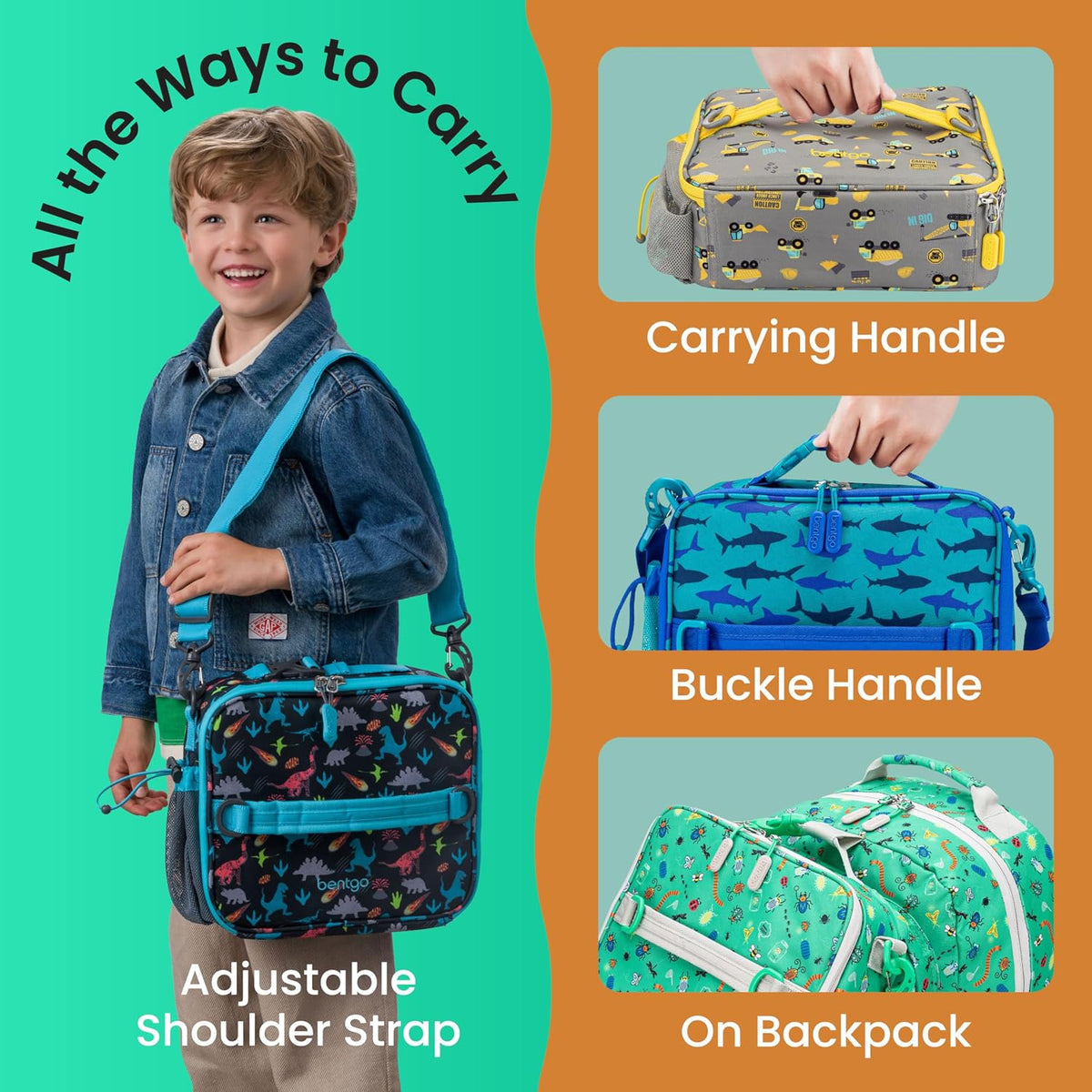 Kids Prints Double-Insulated Reusable Lunch Bag