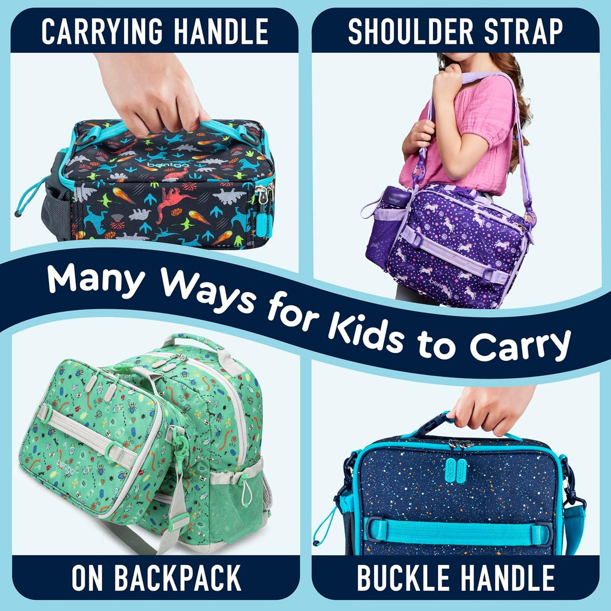 Kids Prints Double-Insulated Reusable Lunch Bag