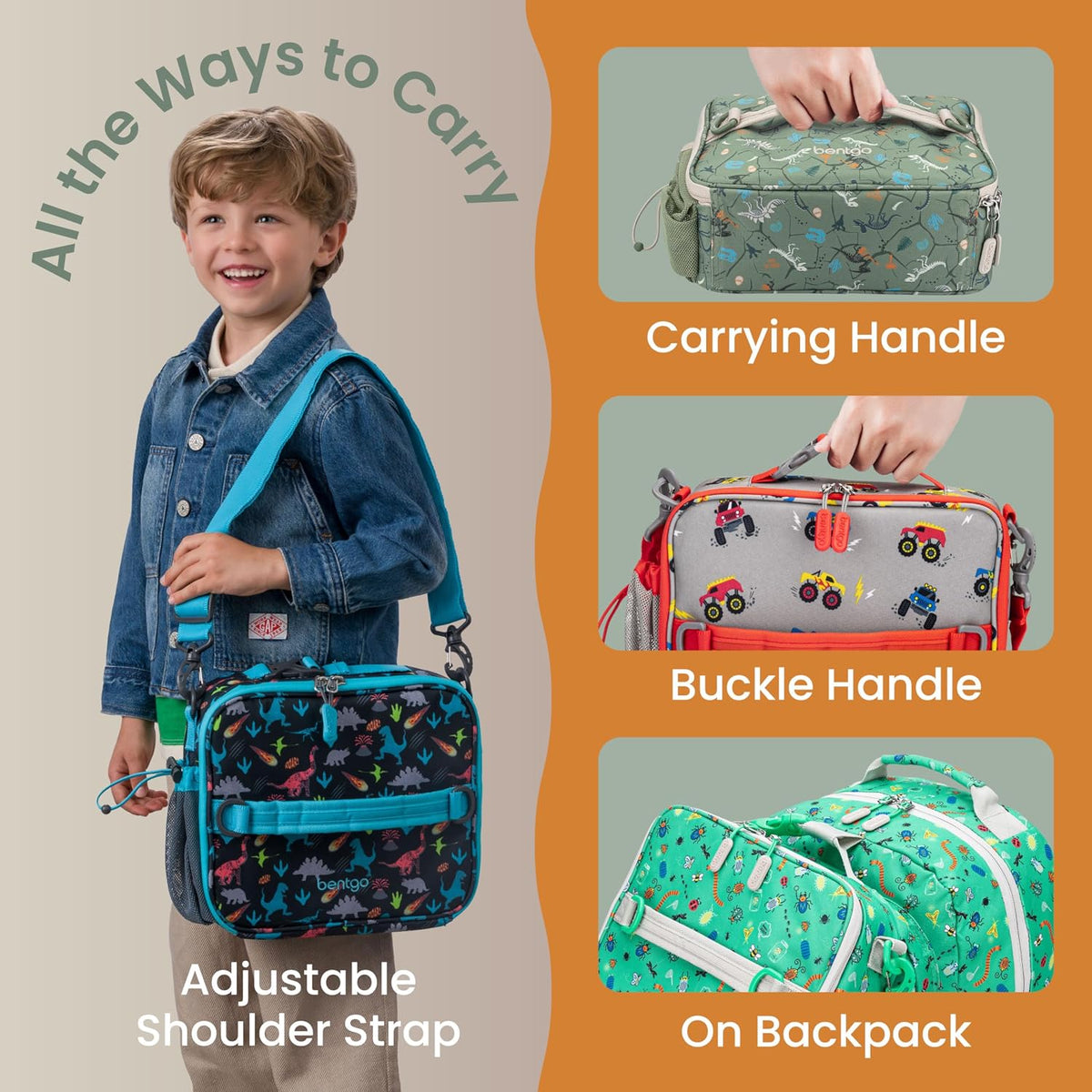 Kids Prints Double-Insulated Reusable Lunch Bag