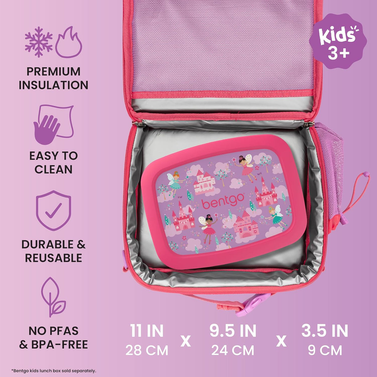 Kids Prints Double-Insulated Reusable Lunch Bag