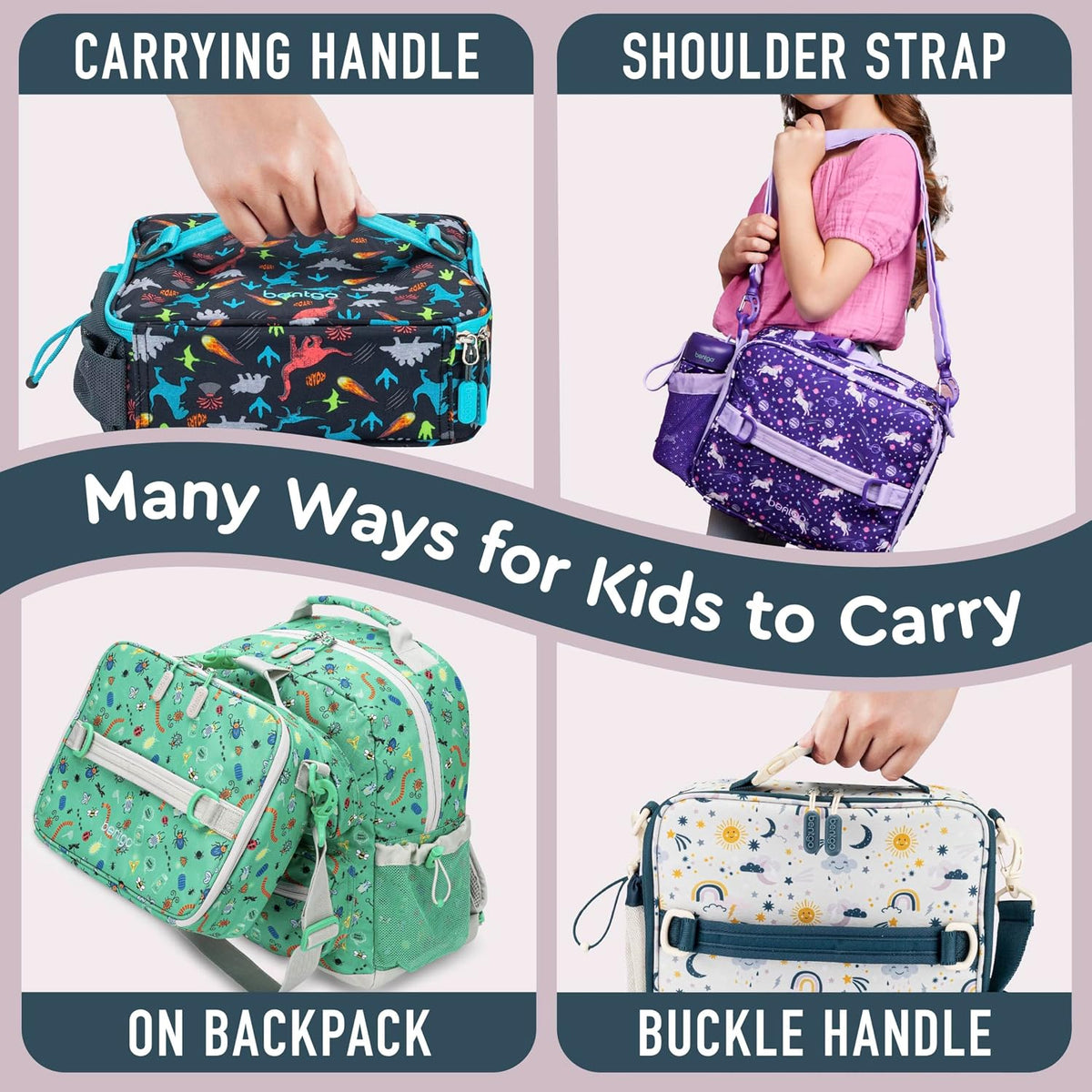 Kids Prints Double-Insulated Reusable Lunch Bag