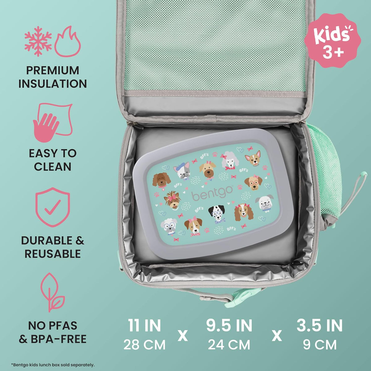 Kids Prints Double-Insulated Reusable Lunch Bag