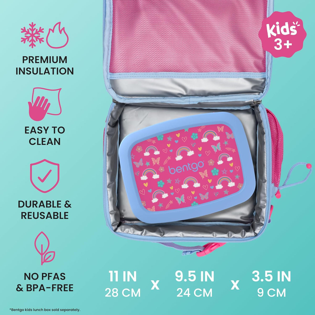 Kids Prints Double-Insulated Reusable Lunch Bag