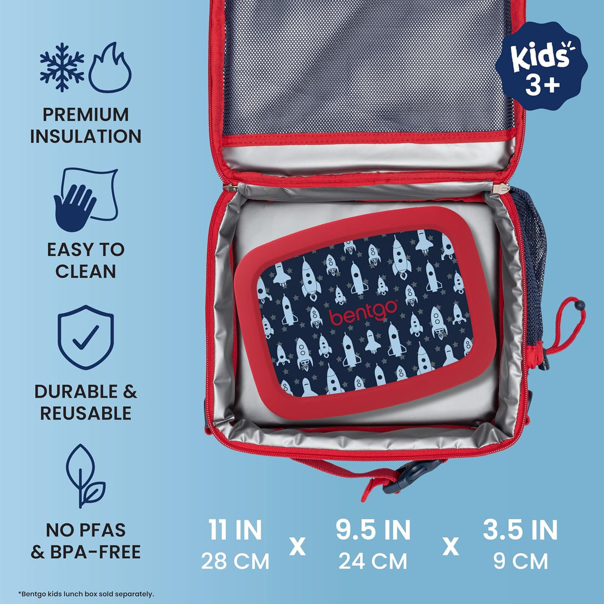 Kids Prints Double-Insulated Reusable Lunch Bag