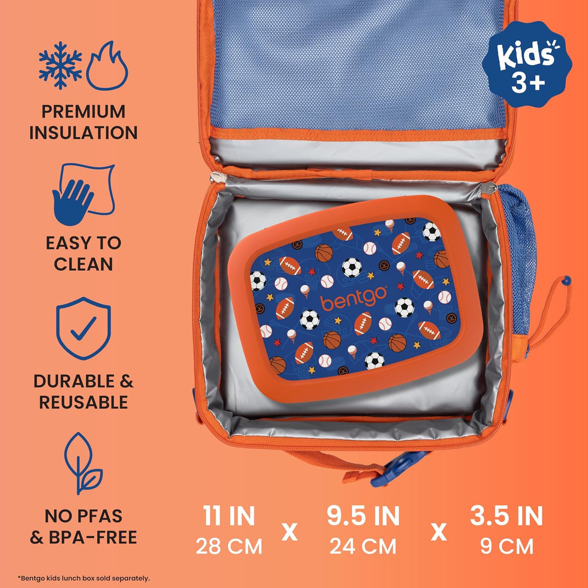 Kids Prints Double-Insulated Reusable Lunch Bag