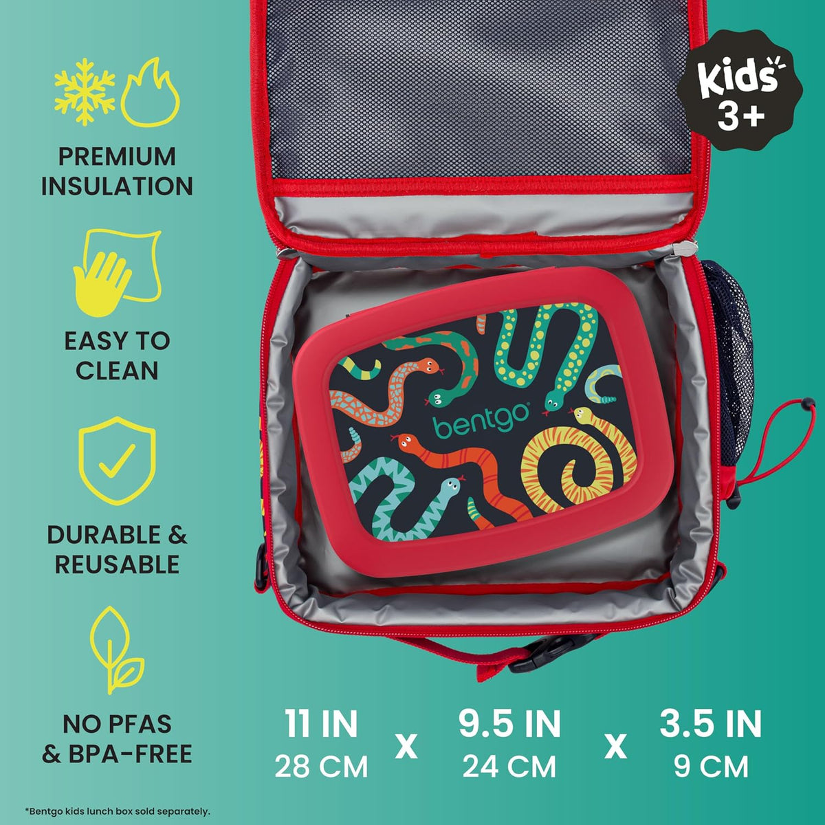 Kids Prints Double-Insulated Reusable Lunch Bag