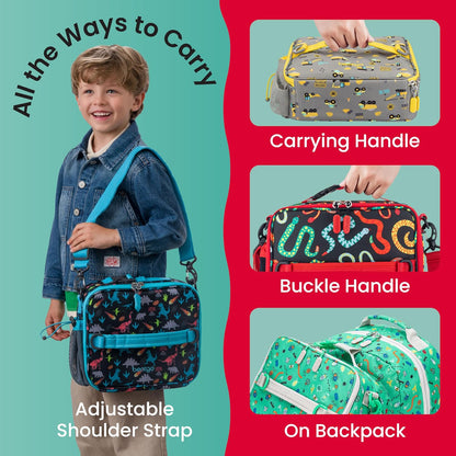 Kids Prints Double-Insulated Reusable Lunch Bag