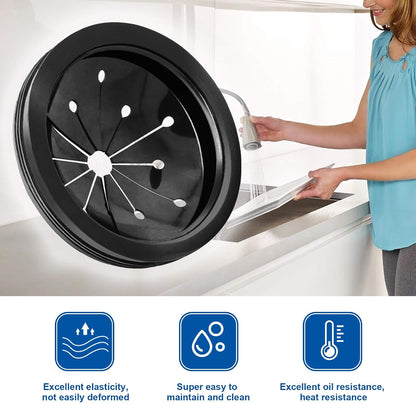 Garbage Disposal Splash Guard Collar Sink Baffle, Food Waste Disposer Parts Accessories, 3-1/8 Inch Multi-function Drain Plugs for Garbage Disposals