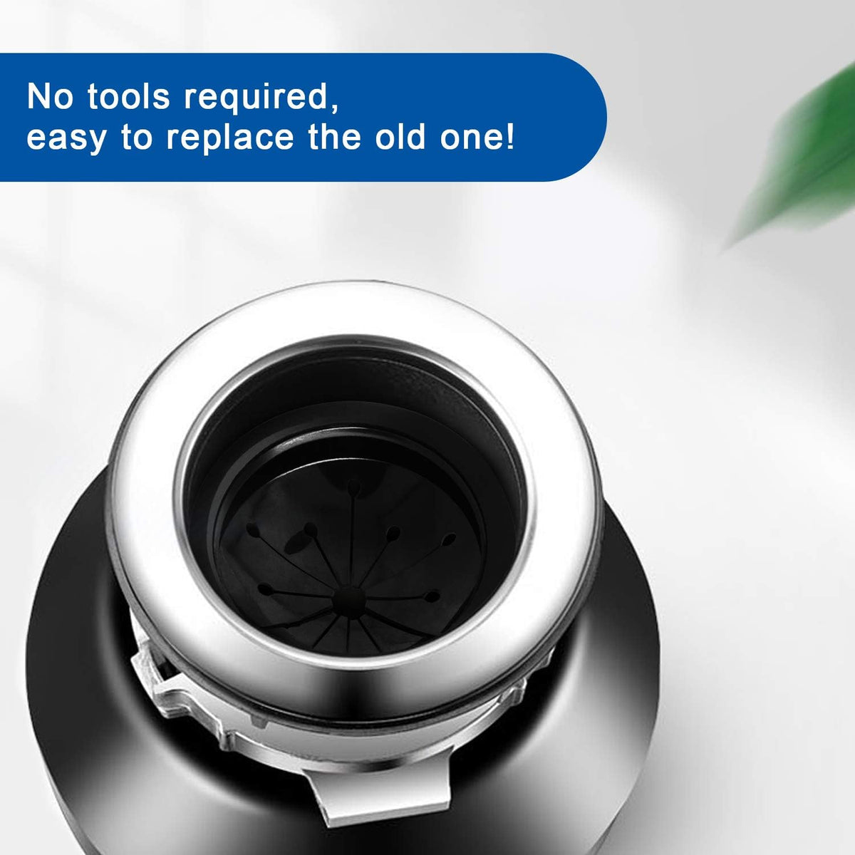 Garbage Disposal Splash Guard Collar Sink Baffle, Food Waste Disposer Parts Accessories, 3-1/8 Inch Multi-function Drain Plugs for Garbage Disposals