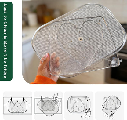 2-Pack Fridge Organizers and Storage,360° Refrigerator Lazy Susan for Fruits/Spices, Pantry Lazy Susan Kitchen Rotating Tray