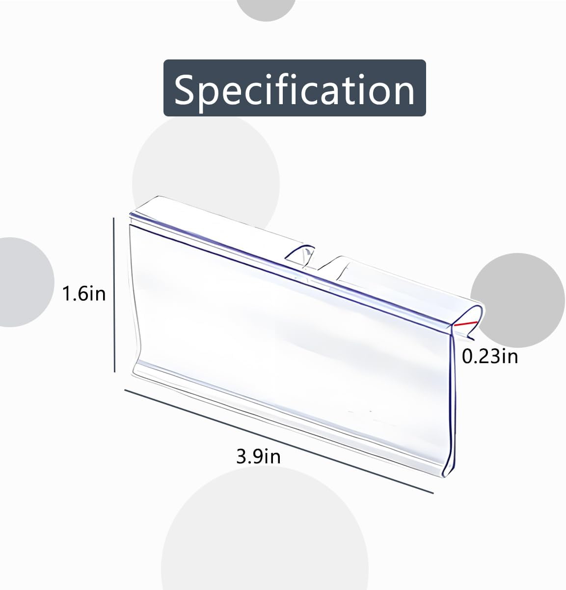 20 Pack Wire Shelf Label Holders with Paper Inserts,2.36x1.50inch | Shelving Rack Retail Sign Hook,Clip On Design,for Supermarket/Retail/Shelves,No Tools Needed