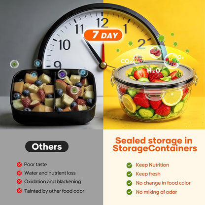 50 PCS Food Storage Containers with Lids BPA-Free (25 Containers & 25 Lids) | Reusable Plastic Food Containers for Kitchen Storage and Organization Leakproof Meal Prep Container with Labels & Pen