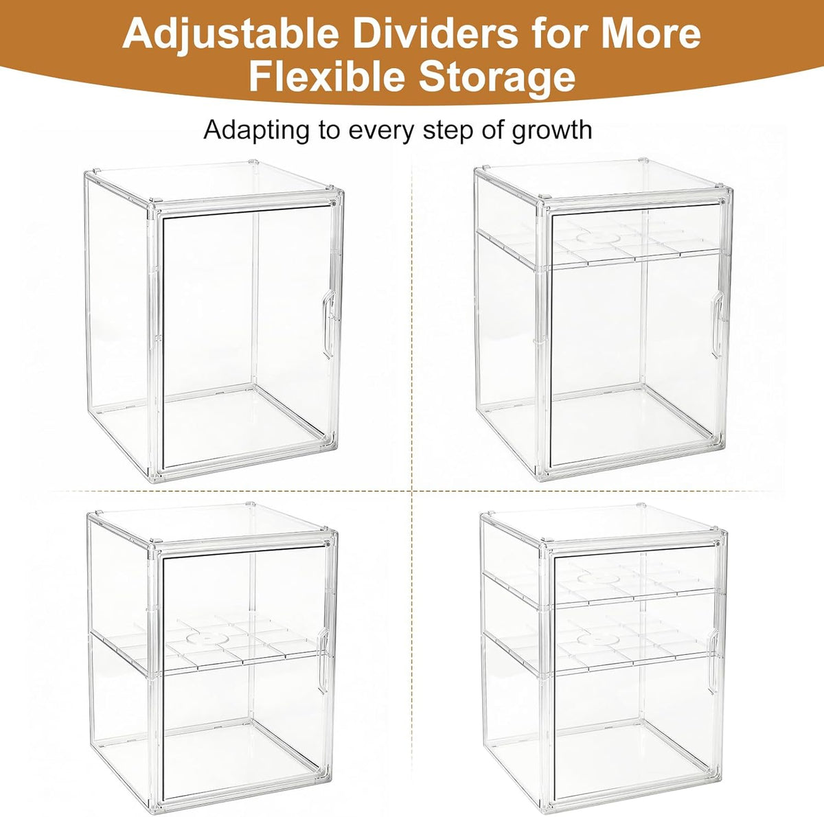 Baby Bottle Organizer – 3 Tier Acrylic Bottle Storage Organizer container, Clear Plastic Bottle Station Organizers Drawers for Countertop Kitchen Cabinet Vanity, Bathroom, Gifts for New Mom