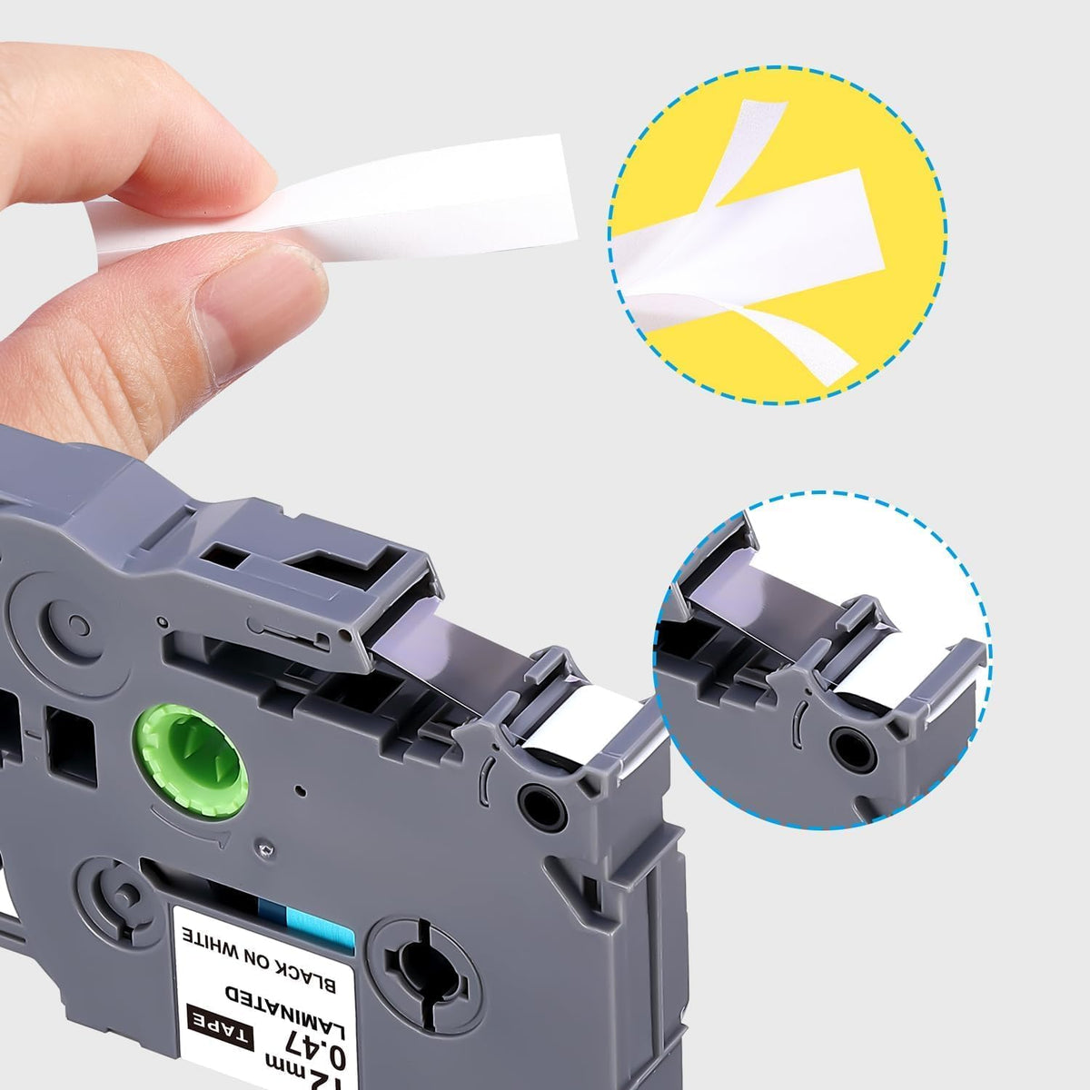 TZE-231 Compatible Label Tape Replacement for Brother TZe-231 TZ-231, Black on White, Compatible for P Touch PT-D200 PT-D210 PTH100 PT-D400, 0.47" x 26.2'(12mm x 8m), 4 Packs