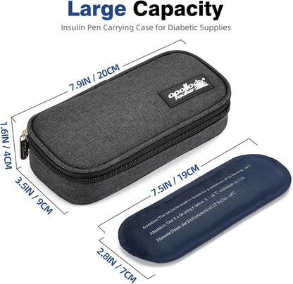 Insulin Cooler Travel Case Diabetic Medication with Ice Packs and Insulation Liner insulin cooler travel case tsa approved