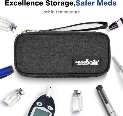 Insulin Cooler Travel Case Diabetic Medication with Ice Packs and Insulation Liner insulin cooler travel case tsa approved