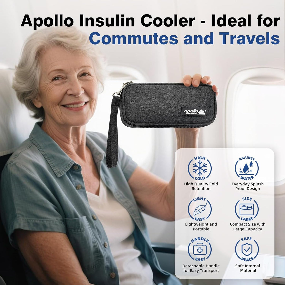 Insulin Cooler Travel Case Diabetic Medication with Ice Packs and Insulation Liner insulin cooler travel case tsa approved