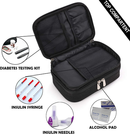 Insulin Cooler Travel Case Diabetic Medication with Ice Packs and Insulation Liner insulin cooler travel case tsa approved