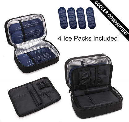 Insulin Cooler Travel Case Diabetic Medication with Ice Packs and Insulation Liner insulin cooler travel case tsa approved