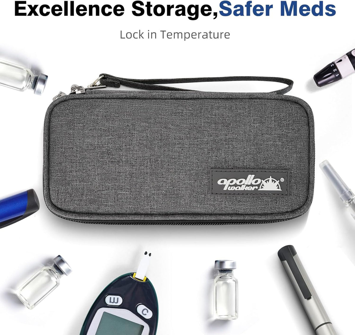 Insulin Cooler Travel Case Diabetic Medication with Ice Packs and Insulation Liner insulin cooler travel case tsa approved