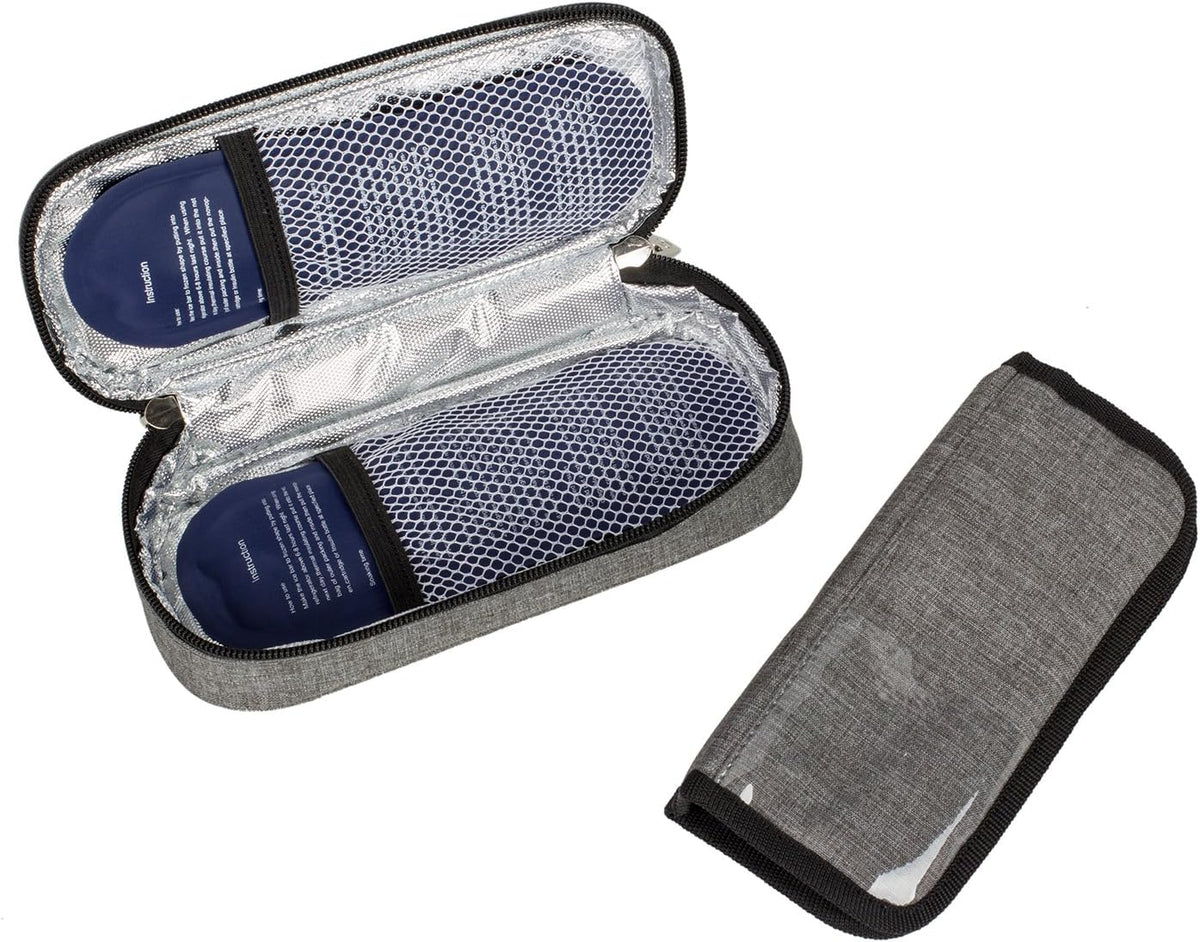 Insulin Cooler Travel Case Diabetic Medication with Ice Packs and Insulation Liner insulin cooler travel case tsa approved