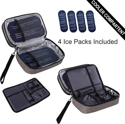 Insulin Cooler Travel Case Diabetic Medication with Ice Packs and Insulation Liner insulin cooler travel case tsa approved