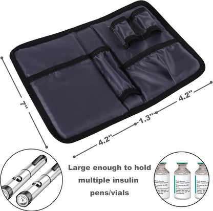 Insulin Cooler Travel Case Diabetic Medication with Ice Packs and Insulation Liner insulin cooler travel case tsa approved