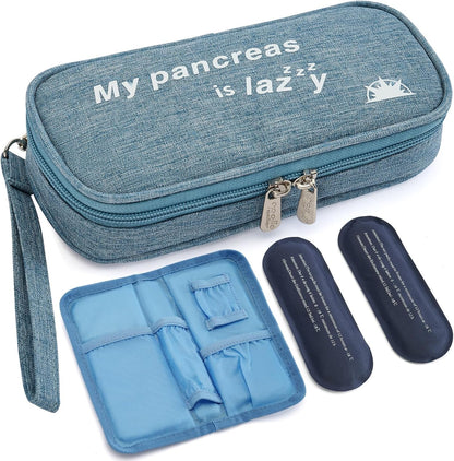 Insulin Cooler Travel Case Diabetic Medication with Ice Packs and Insulation Liner insulin cooler travel case tsa approved