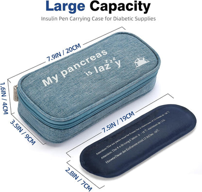 Insulin Cooler Travel Case Diabetic Medication with Ice Packs and Insulation Liner insulin cooler travel case tsa approved