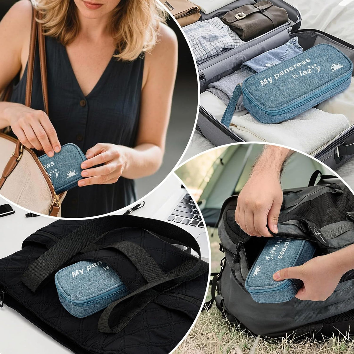 Insulin Cooler Travel Case Diabetic Medication with Ice Packs and Insulation Liner insulin cooler travel case tsa approved