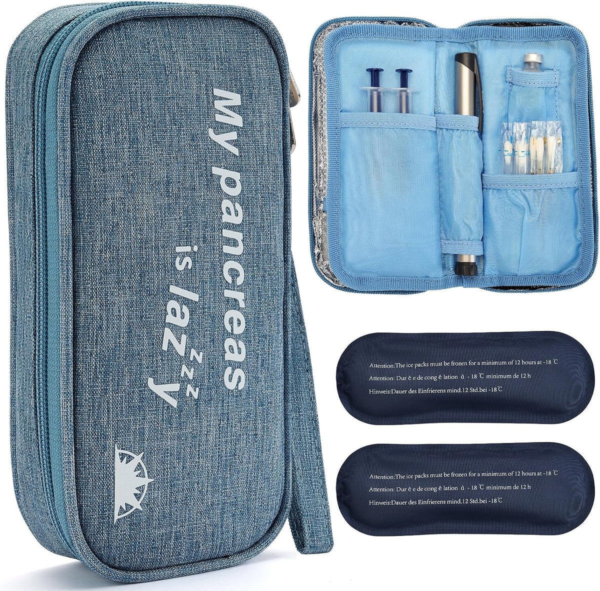 Insulin Cooler Travel Case Diabetic Medication with Ice Packs and Insulation Liner insulin cooler travel case tsa approved