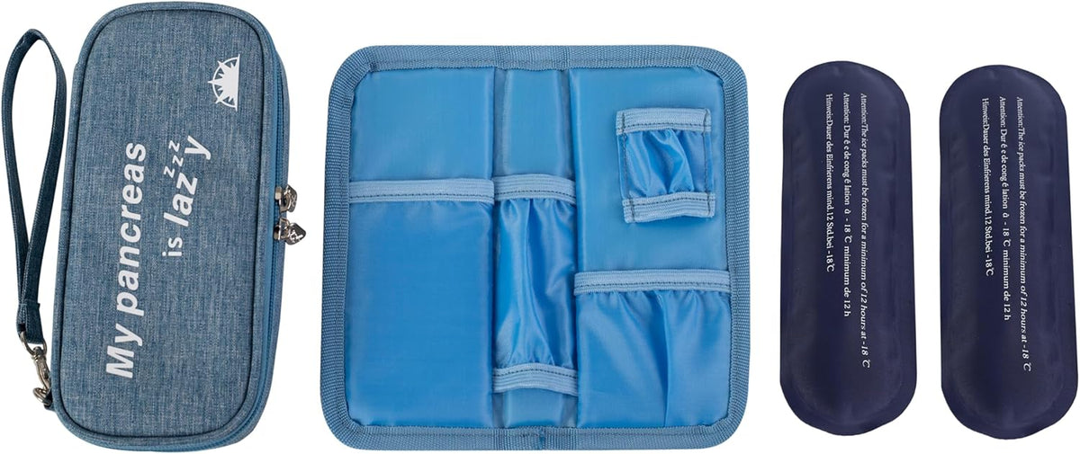 Insulin Cooler Travel Case Diabetic Medication with Ice Packs and Insulation Liner insulin cooler travel case tsa approved