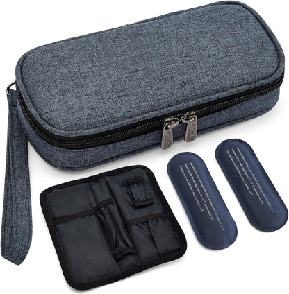 Insulin Cooler Travel Case Diabetic Medication with Ice Packs and Insulation Liner insulin cooler travel case tsa approved