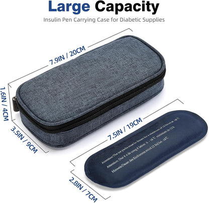 Insulin Cooler Travel Case Diabetic Medication with Ice Packs and Insulation Liner insulin cooler travel case tsa approved