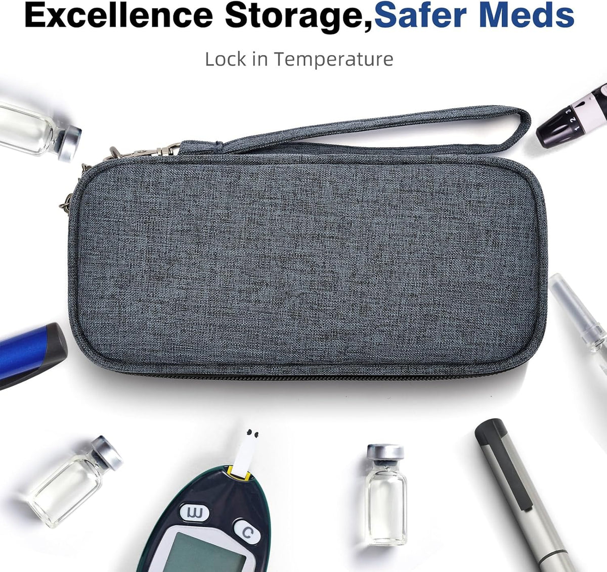 Insulin Cooler Travel Case Diabetic Medication with Ice Packs and Insulation Liner insulin cooler travel case tsa approved