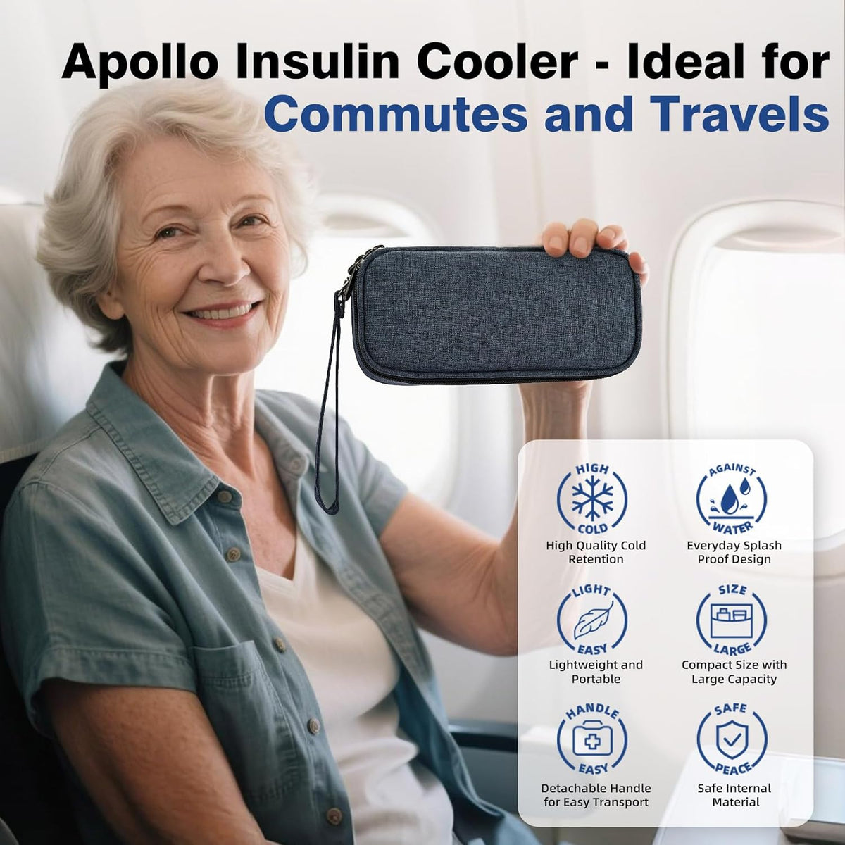 Insulin Cooler Travel Case Diabetic Medication with Ice Packs and Insulation Liner insulin cooler travel case tsa approved