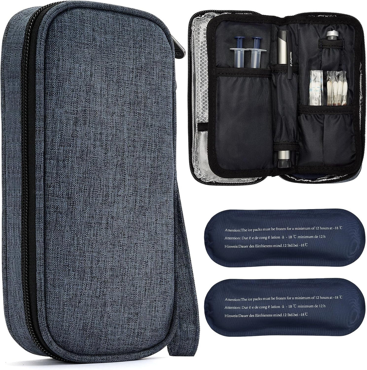 Insulin Cooler Travel Case Diabetic Medication with Ice Packs and Insulation Liner insulin cooler travel case tsa approved