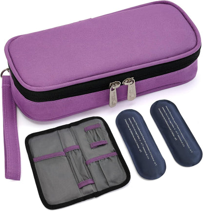 Insulin Cooler Travel Case Diabetic Medication with Ice Packs and Insulation Liner insulin cooler travel case tsa approved