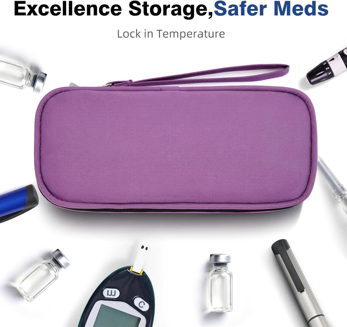 Insulin Cooler Travel Case Diabetic Medication with Ice Packs and Insulation Liner insulin cooler travel case tsa approved