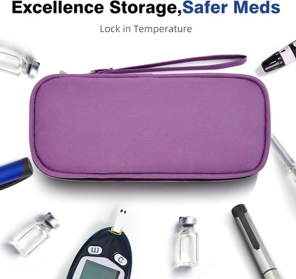 Insulin Cooler Travel Case Diabetic Medication with Ice Packs and Insulation Liner insulin cooler travel case tsa approved