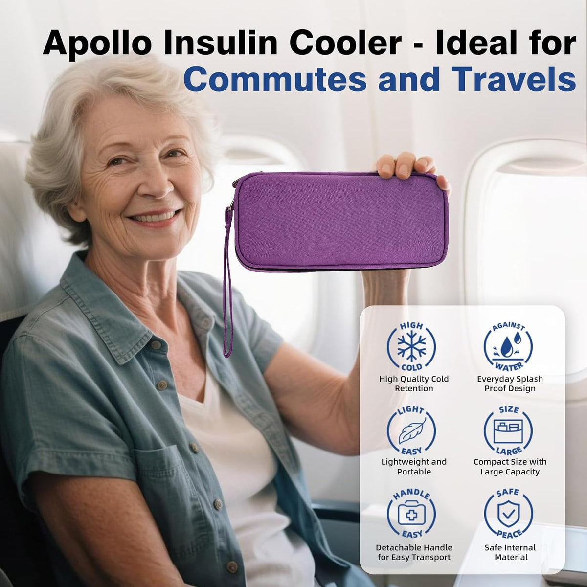 Insulin Cooler Travel Case Diabetic Medication with Ice Packs and Insulation Liner insulin cooler travel case tsa approved