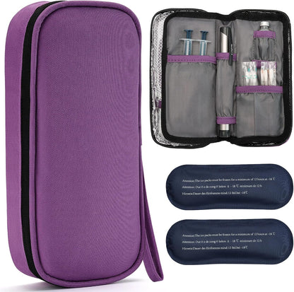 Insulin Cooler Travel Case Diabetic Medication with Ice Packs and Insulation Liner insulin cooler travel case tsa approved