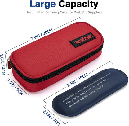 Insulin Cooler Travel Case Diabetic Medication with Ice Packs and Insulation Liner insulin cooler travel case tsa approved