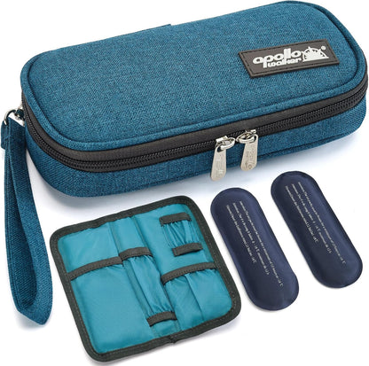 Insulin Cooler Travel Case Diabetic Medication with Ice Packs and Insulation Liner insulin cooler travel case tsa approved