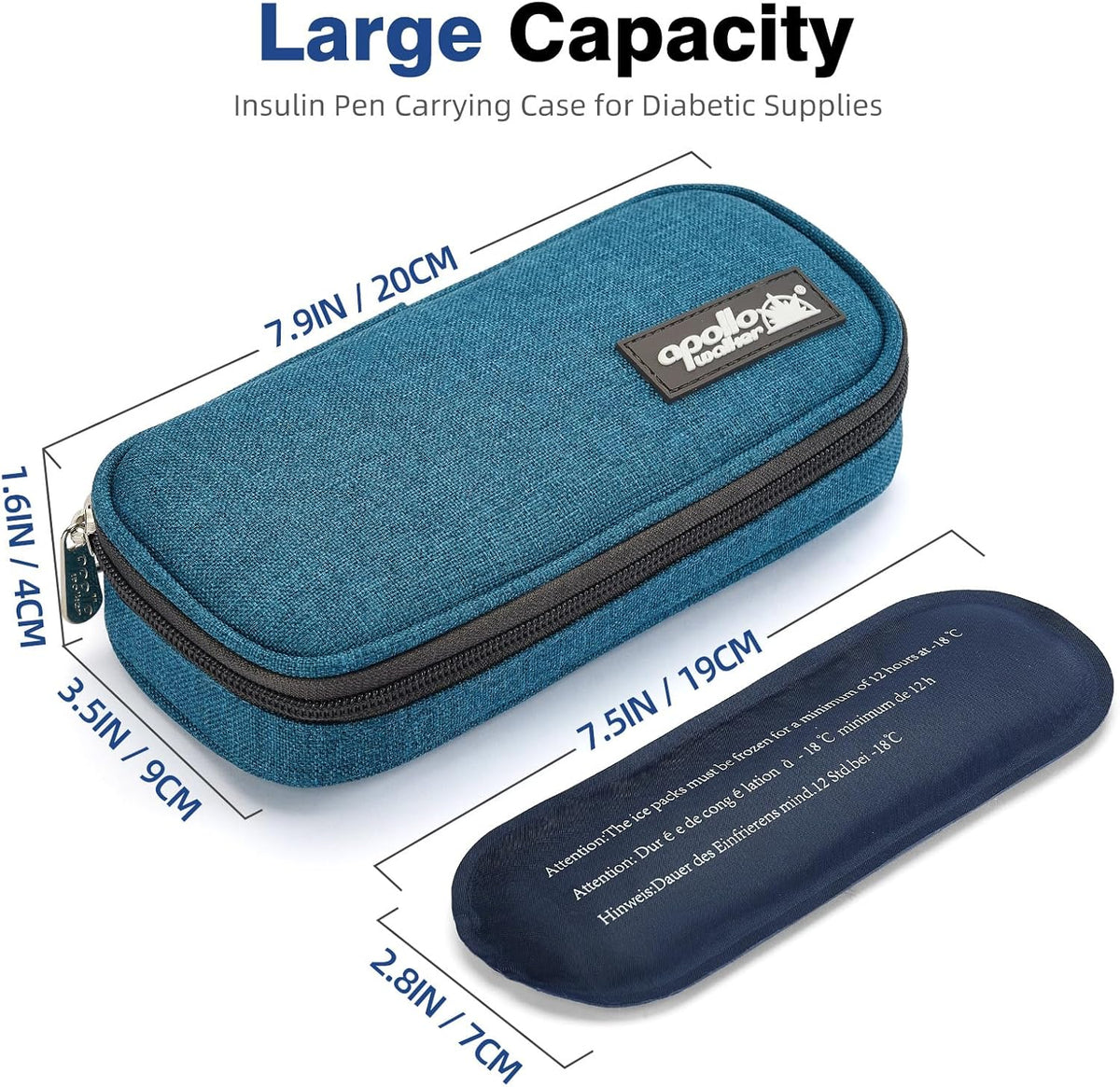 Insulin Cooler Travel Case Diabetic Medication with Ice Packs and Insulation Liner insulin cooler travel case tsa approved